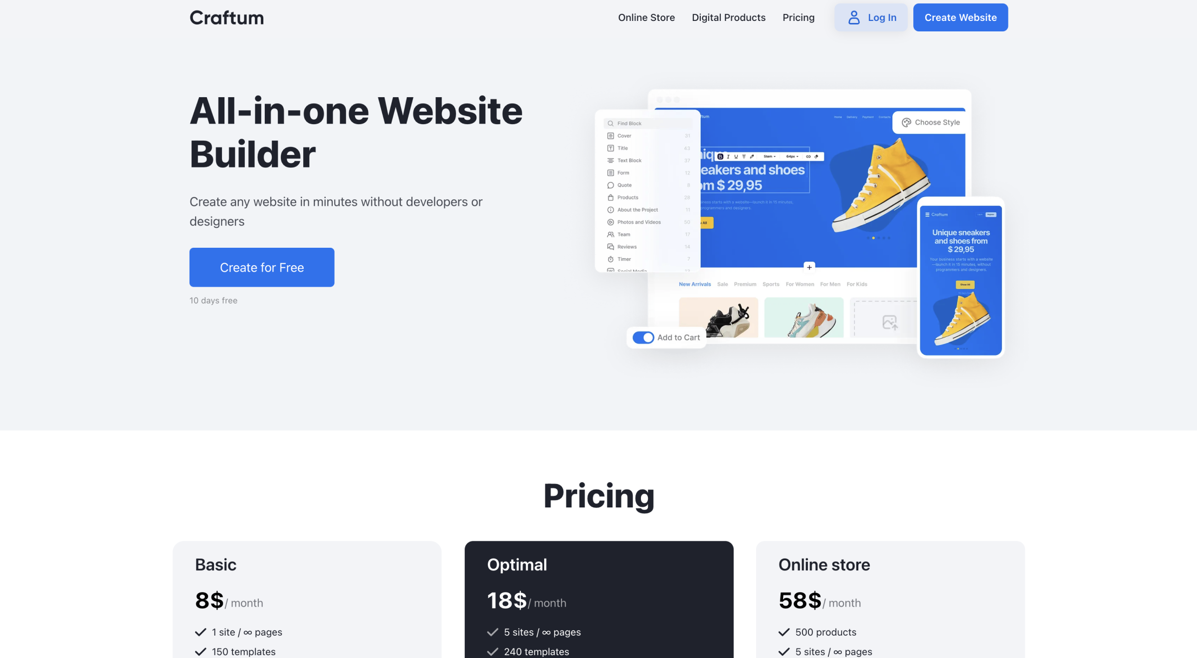 Craftum Website Builder Case Study