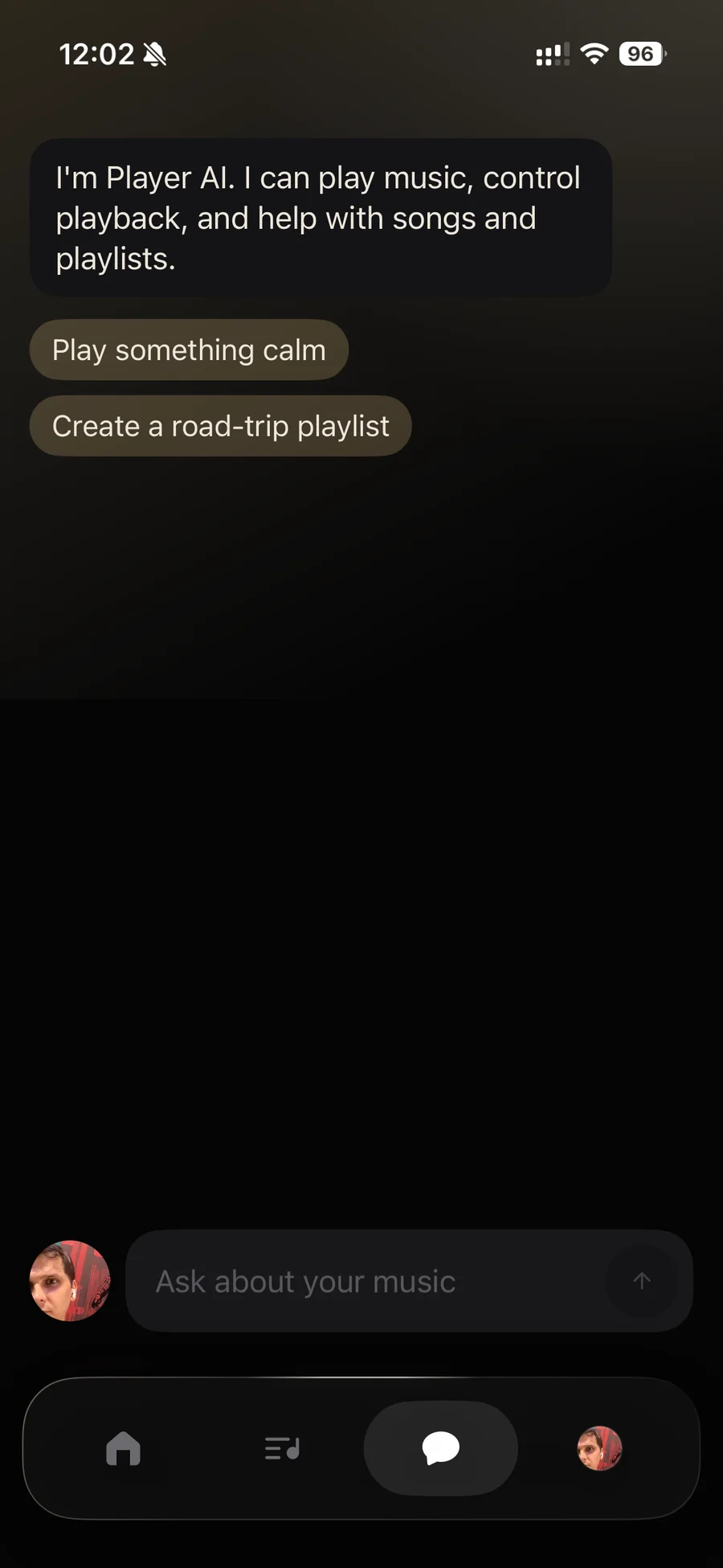 Player AI conversation in Sidus on iPhone